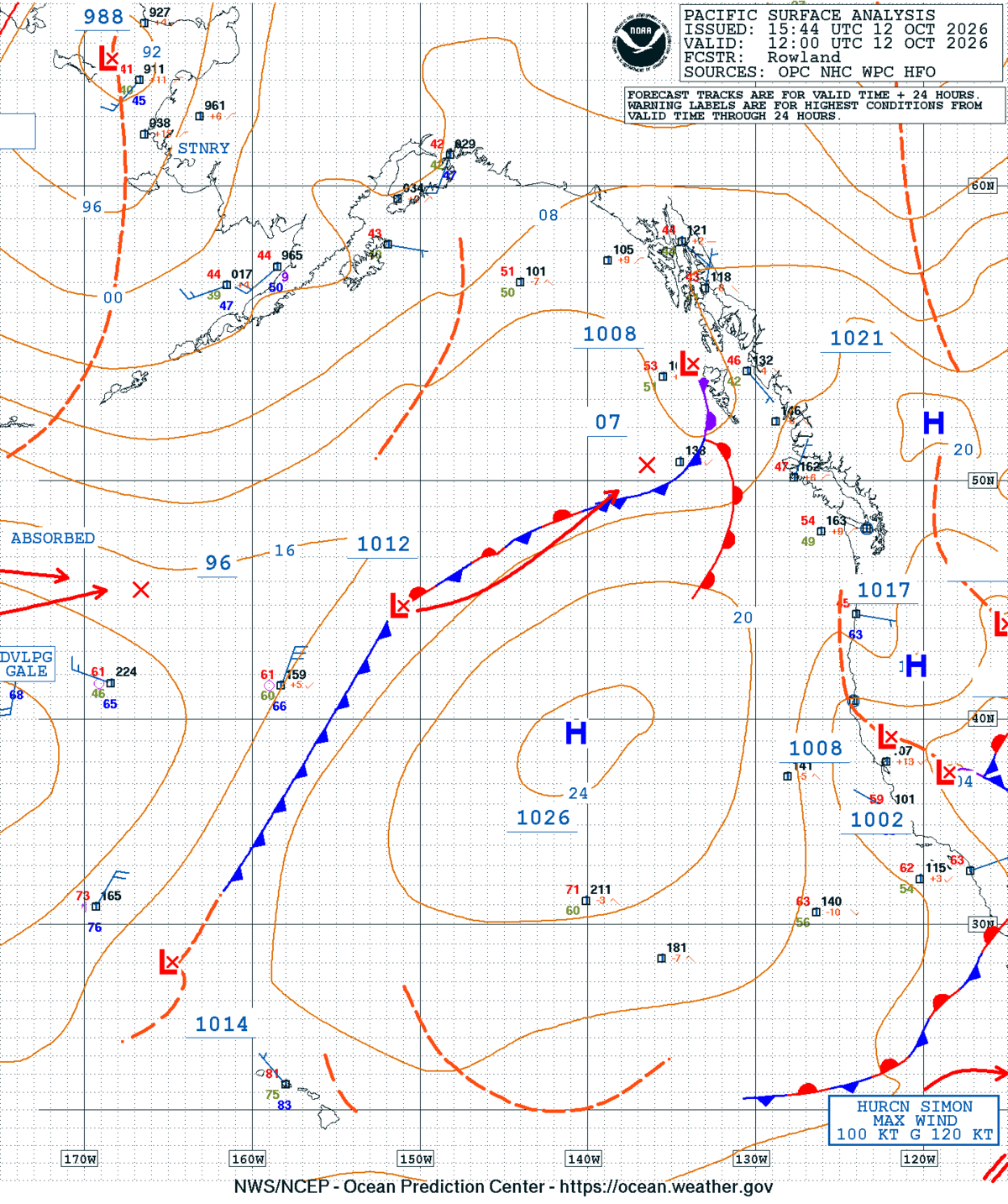 East Pacific Surface Analysis