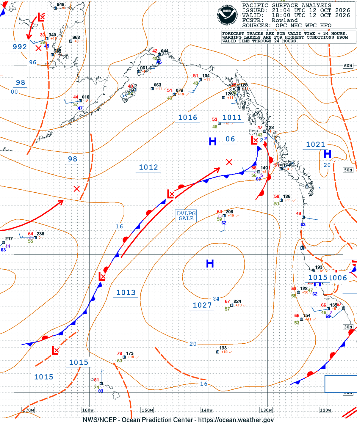 East Pacific Surface Analysis