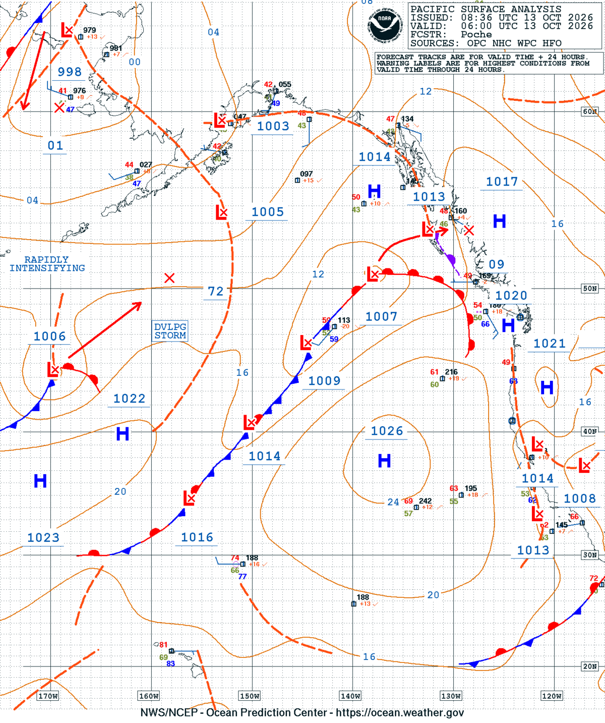 East Pacific Surface Analysis