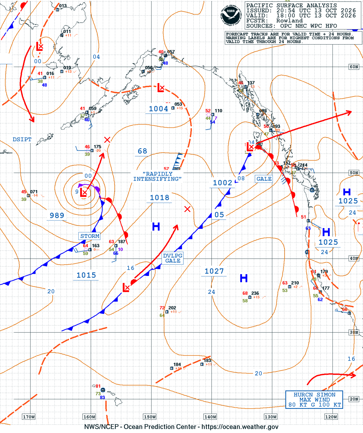 East Pacific Surface Analysis