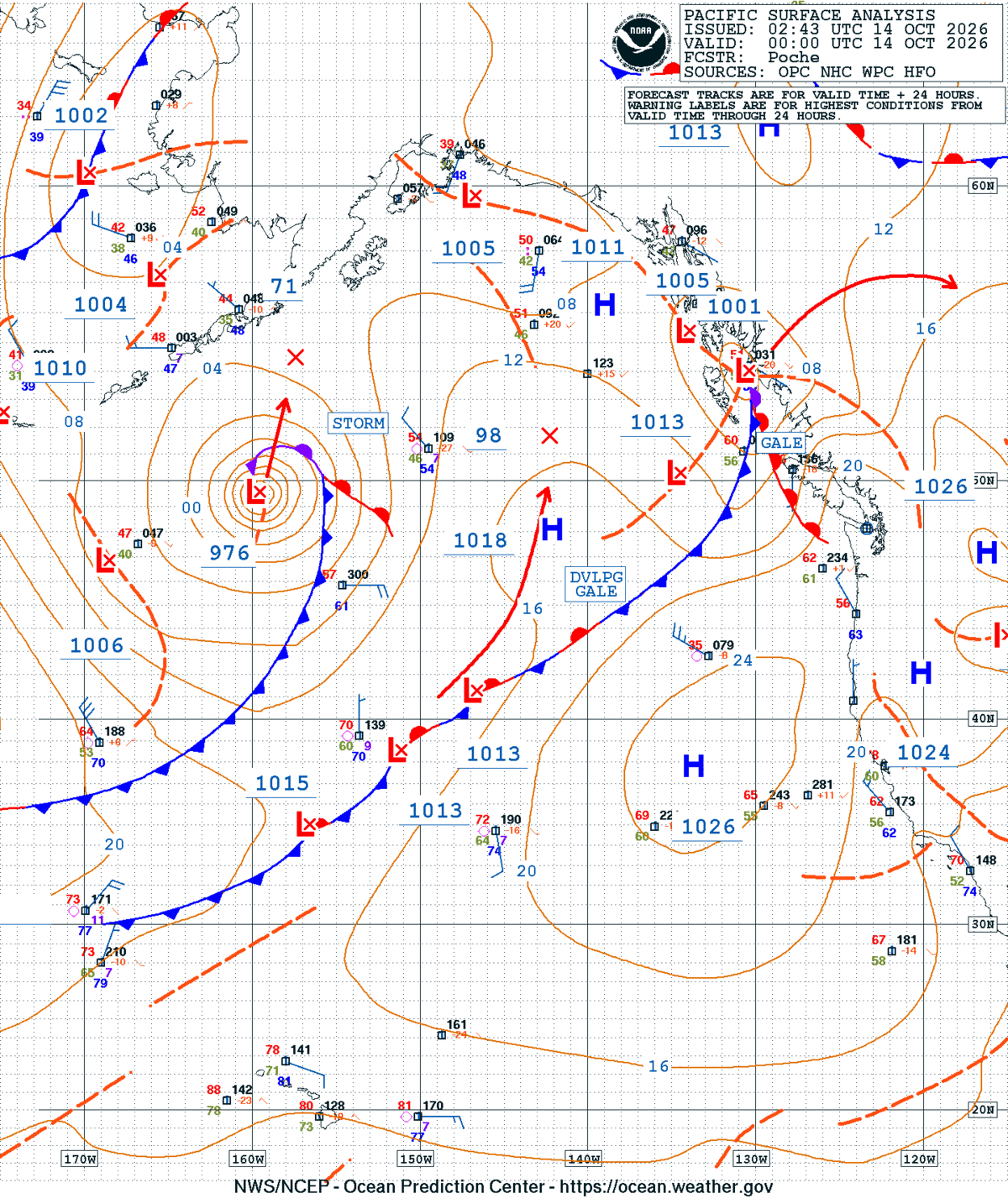 East Pacific Surface Analysis