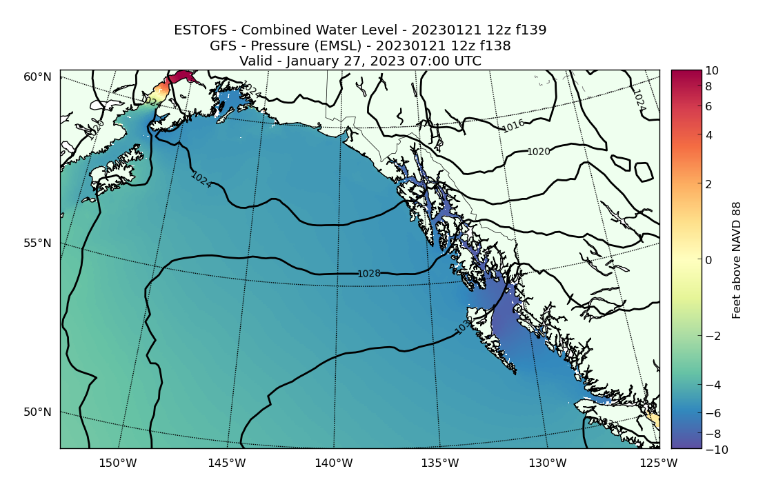 ESTOFS 139 Hour Total Water Level image (ft)