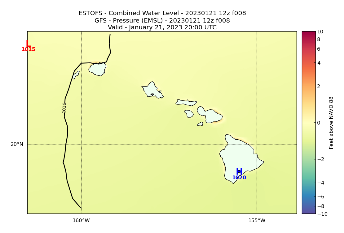 ESTOFS 8 Hour Total Water Level image (ft)