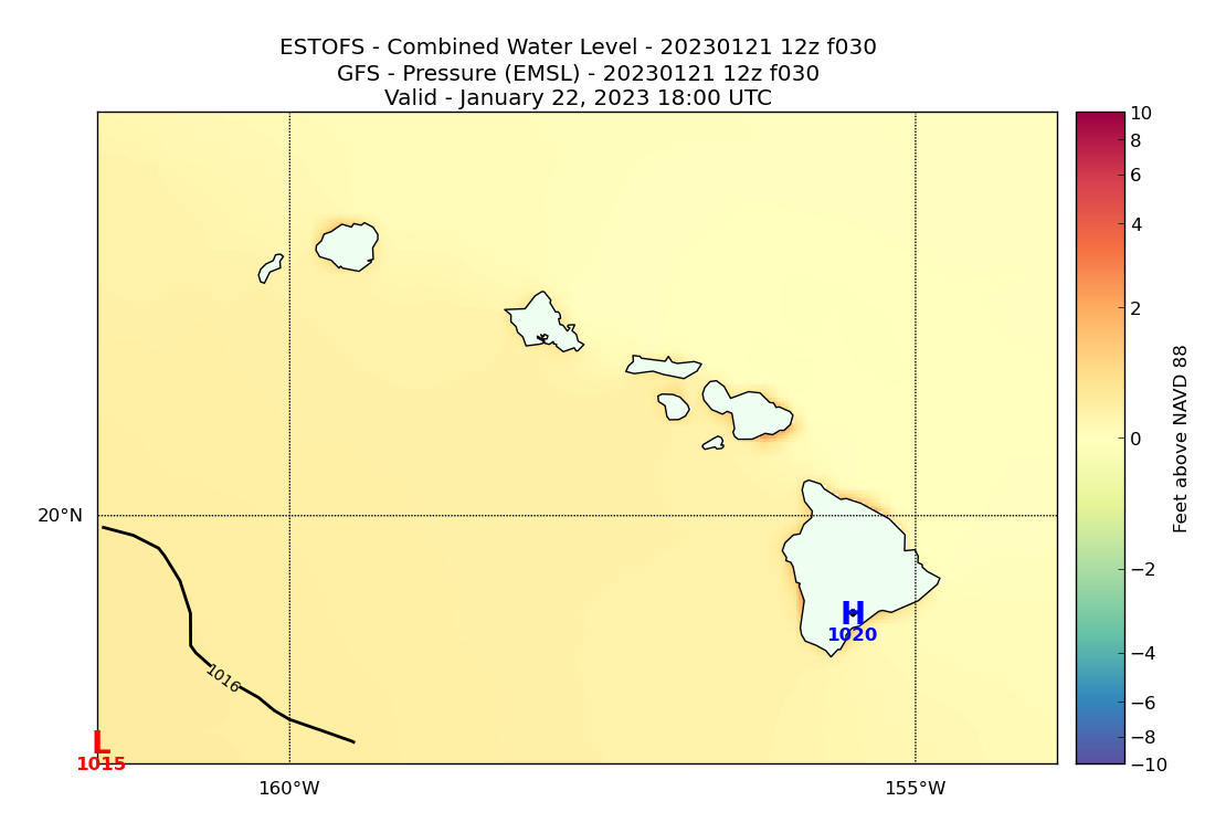 ESTOFS 30 Hour Total Water Level image (ft)
