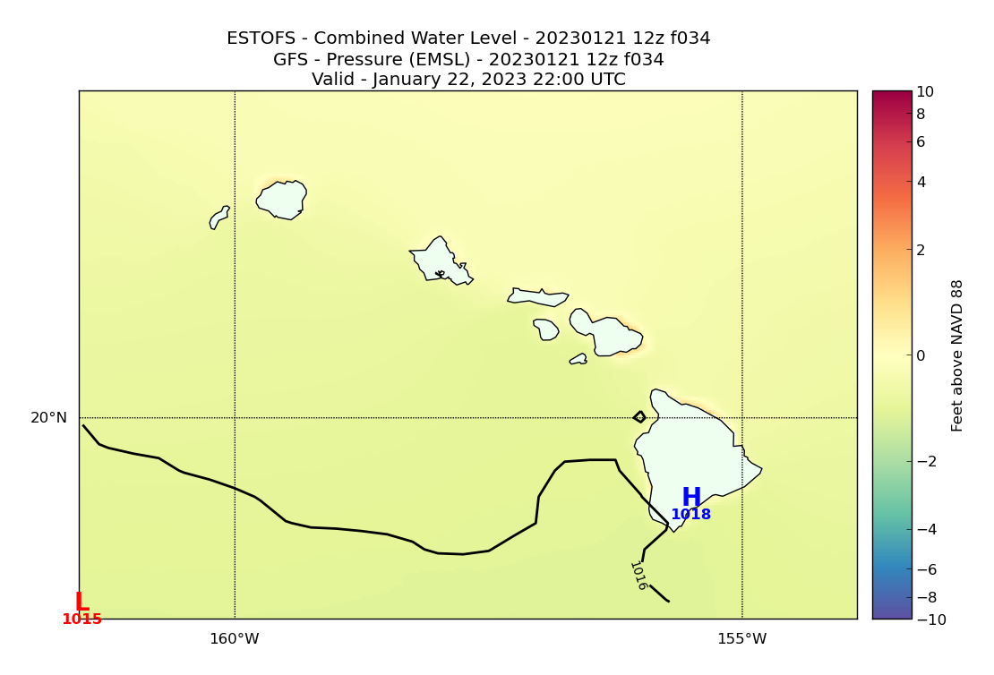 ESTOFS 34 Hour Total Water Level image (ft)