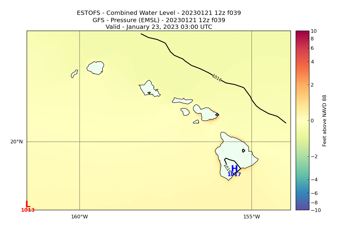 ESTOFS 39 Hour Total Water Level image (ft)