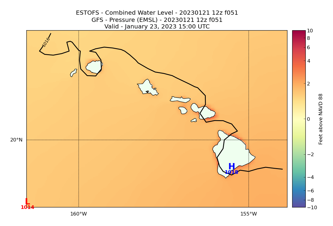 ESTOFS 51 Hour Total Water Level image (ft)