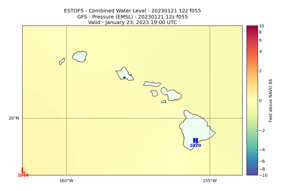 ESTOFS 55 Hour Total Water Level image (ft)