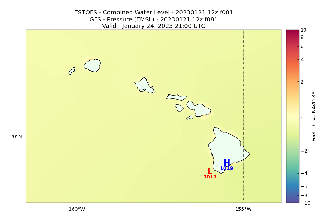 ESTOFS 81 Hour Total Water Level image (ft)
