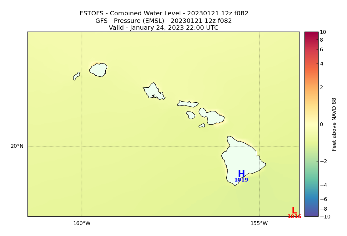 ESTOFS 82 Hour Total Water Level image (ft)