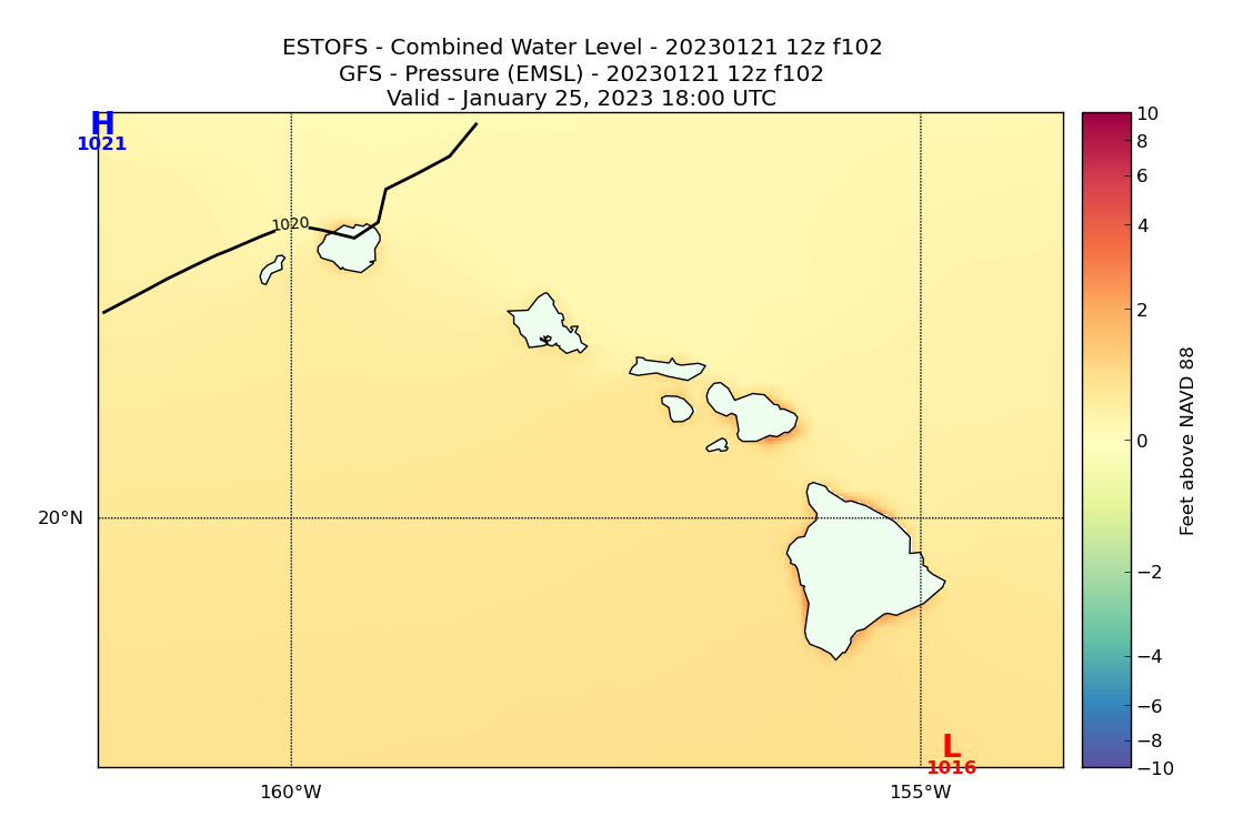 ESTOFS 102 Hour Total Water Level image (ft)
