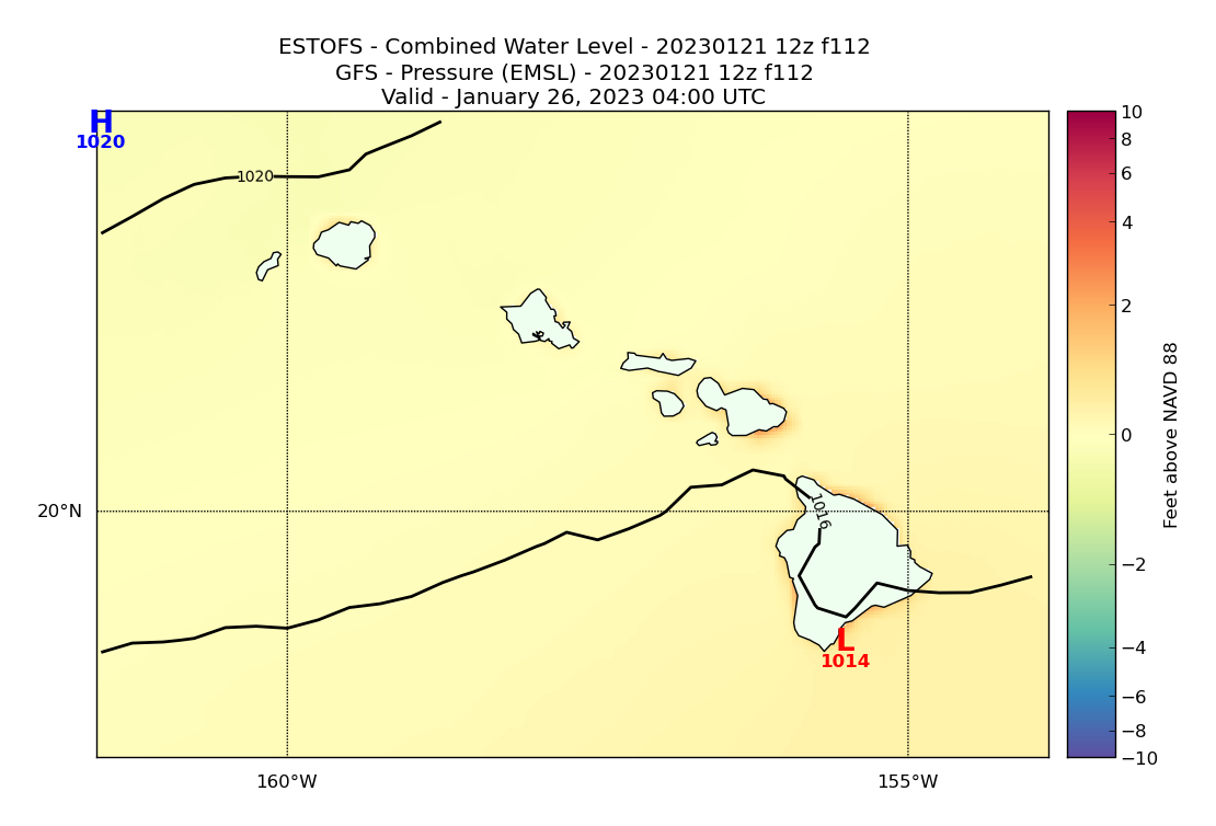 ESTOFS 112 Hour Total Water Level image (ft)