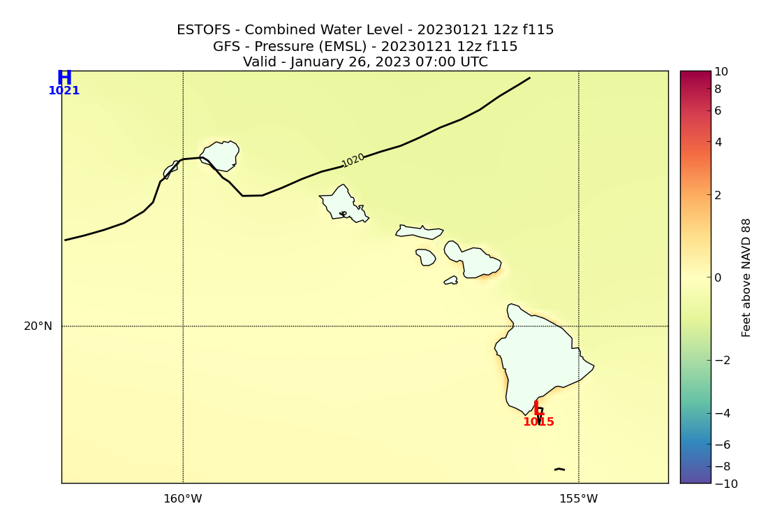 ESTOFS 115 Hour Total Water Level image (ft)