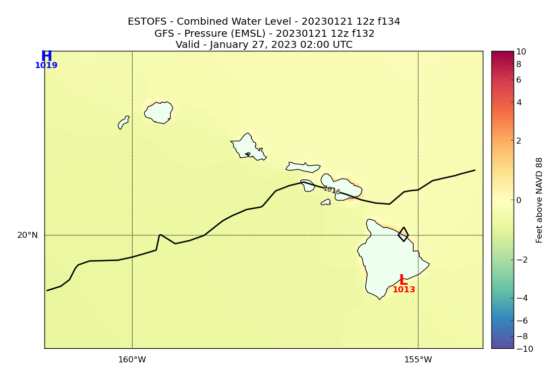 ESTOFS 134 Hour Total Water Level image (ft)