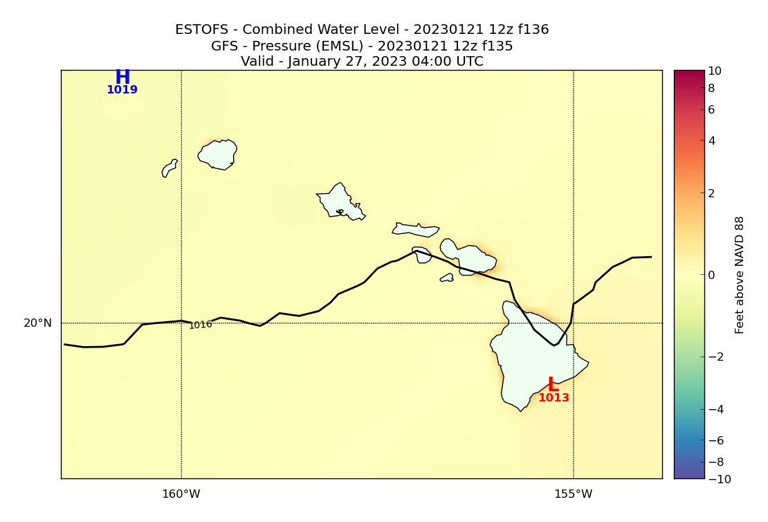 ESTOFS 136 Hour Total Water Level image (ft)