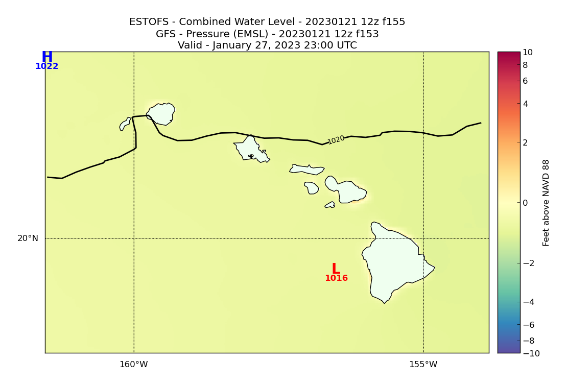 ESTOFS 155 Hour Total Water Level image (ft)