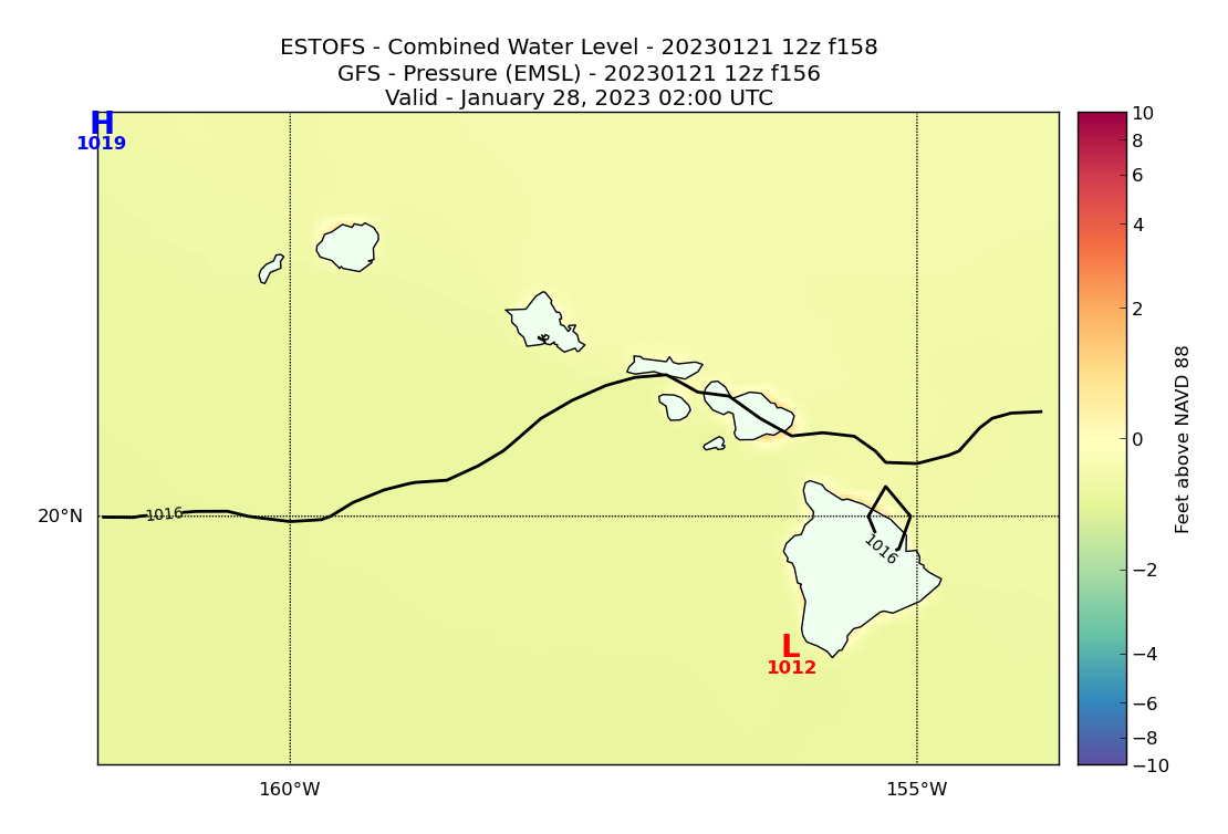 ESTOFS 158 Hour Total Water Level image (ft)