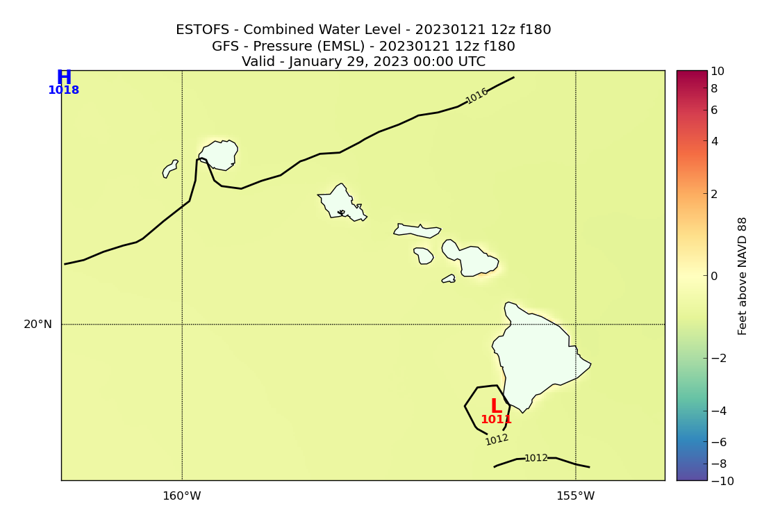 ESTOFS 180 Hour Total Water Level image (ft)