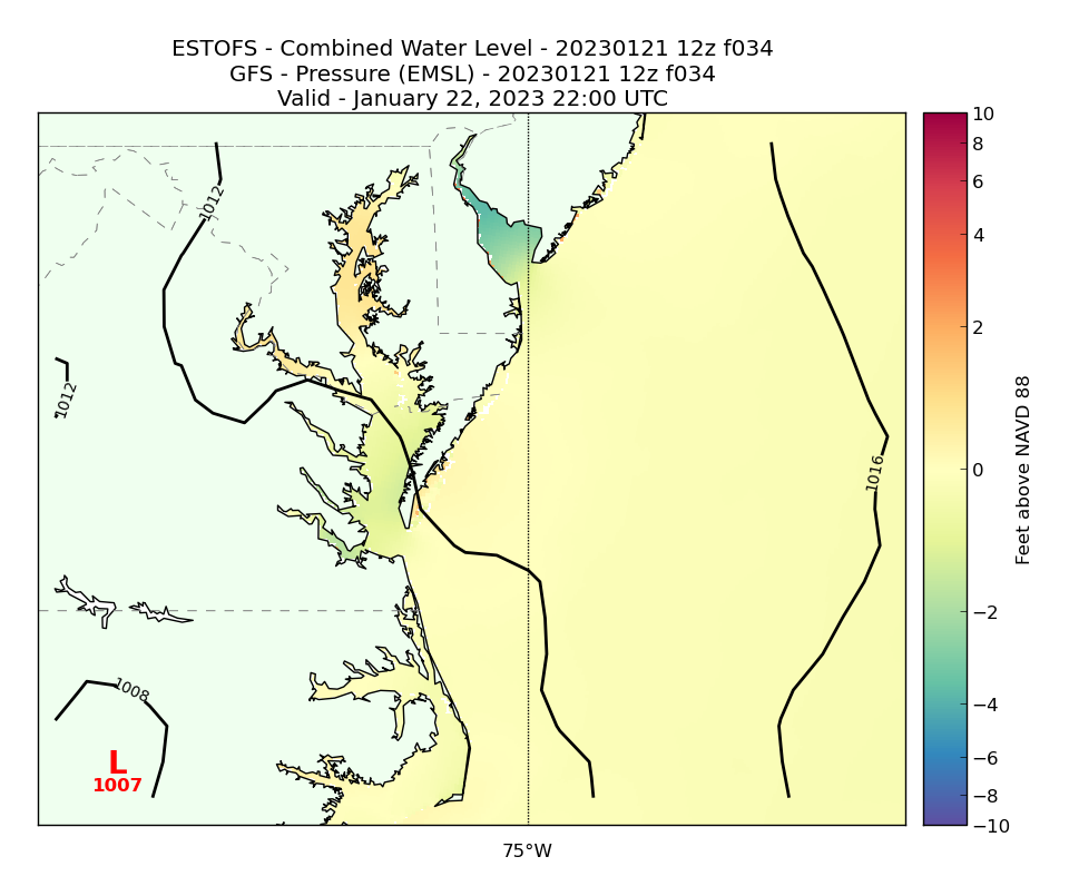 ESTOFS 34 Hour Total Water Level image (ft)