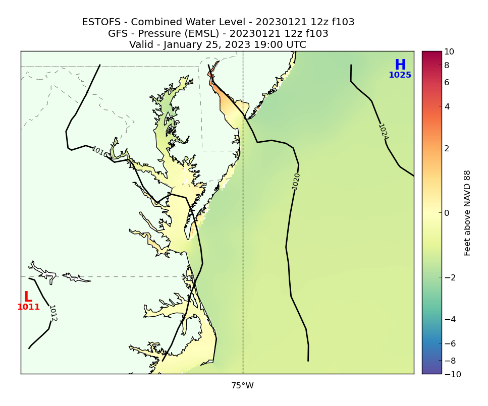 ESTOFS 103 Hour Total Water Level image (ft)
