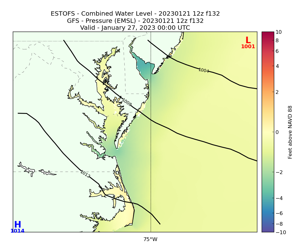 ESTOFS 132 Hour Total Water Level image (ft)