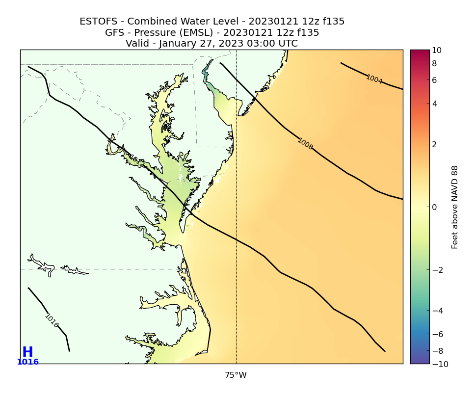ESTOFS 135 Hour Total Water Level image (ft)