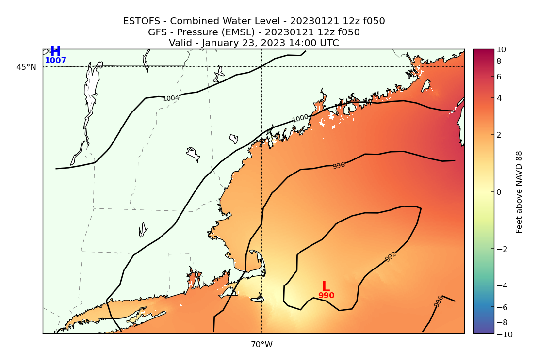 ESTOFS 50 Hour Total Water Level image (ft)