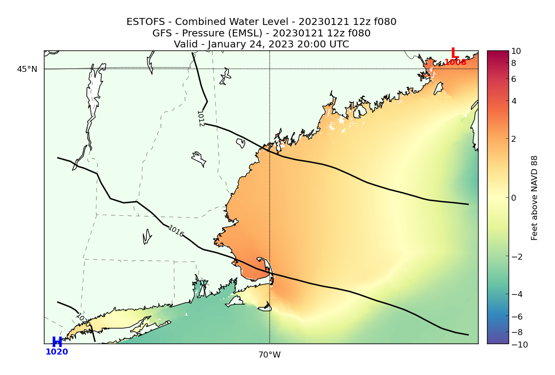 ESTOFS 80 Hour Total Water Level image (ft)