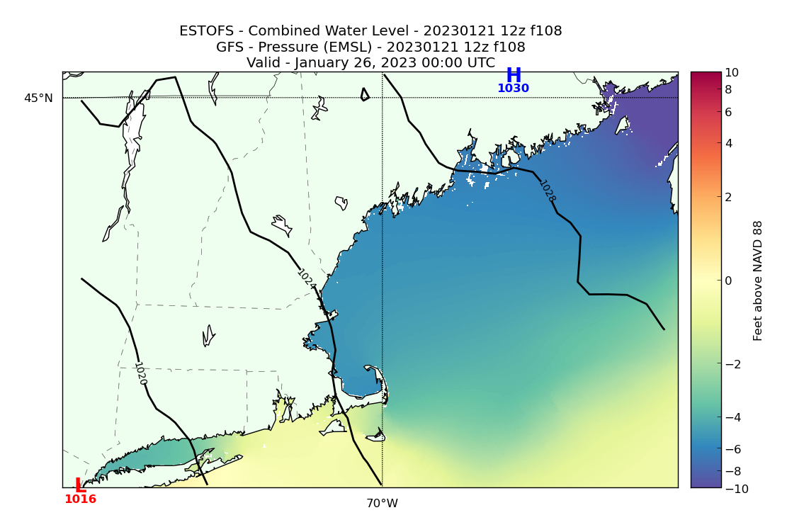 ESTOFS 108 Hour Total Water Level image (ft)