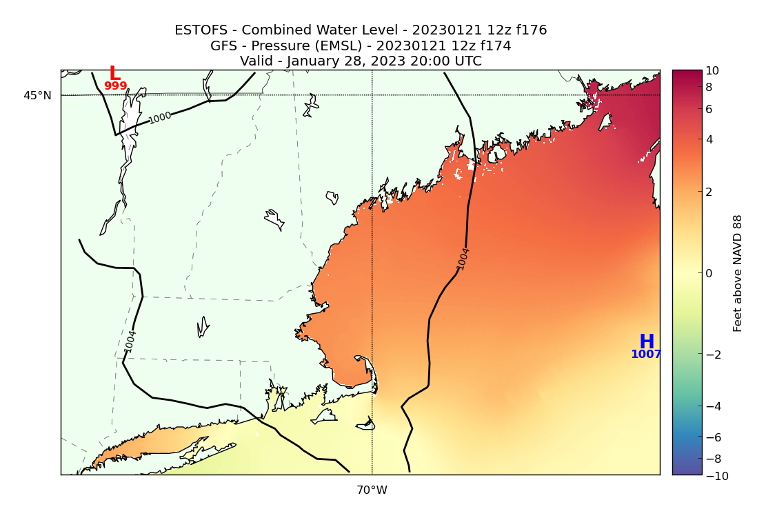 ESTOFS 176 Hour Total Water Level image (ft)