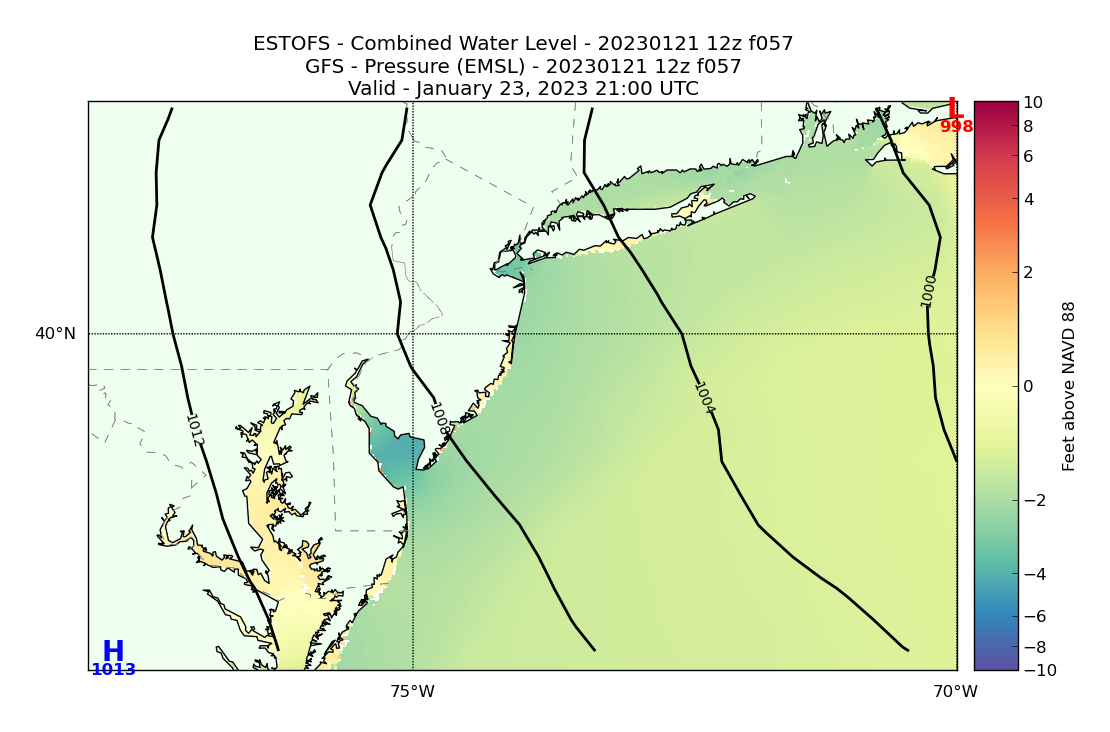 ESTOFS 57 Hour Total Water Level image (ft)
