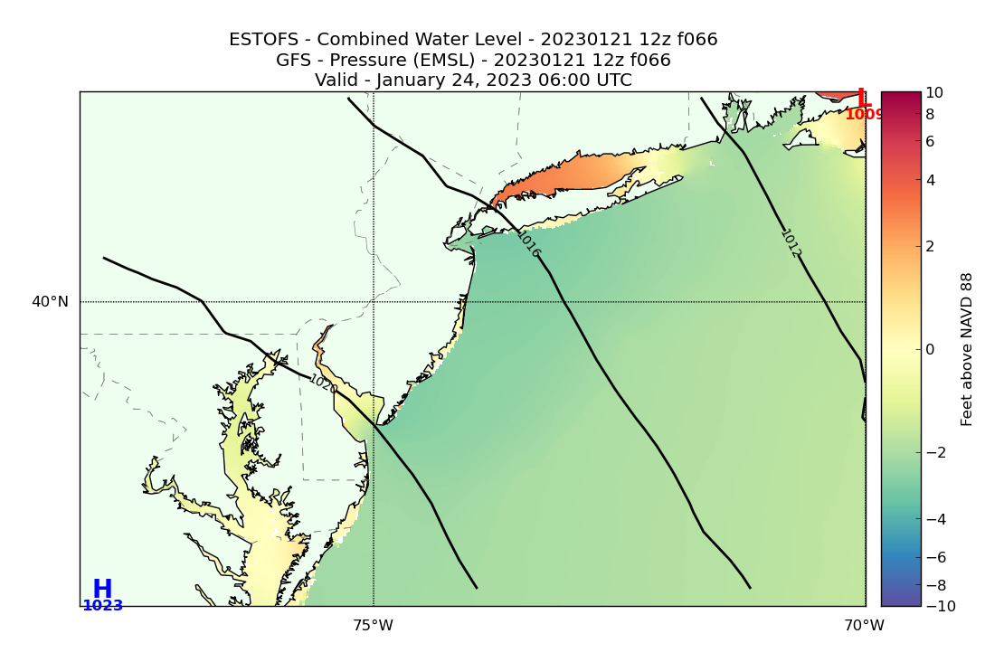 ESTOFS 66 Hour Total Water Level image (ft)