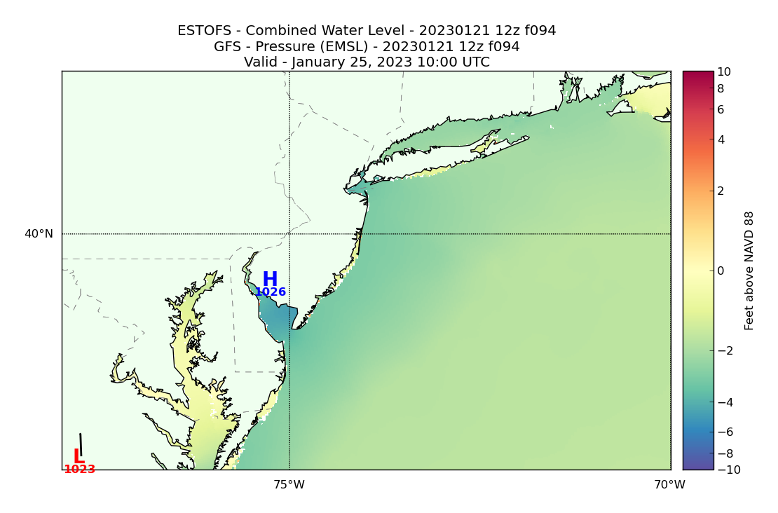 ESTOFS 94 Hour Total Water Level image (ft)