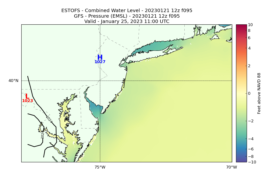 ESTOFS 95 Hour Total Water Level image (ft)
