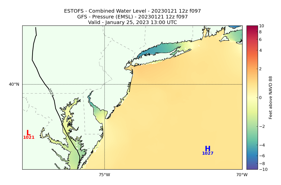 ESTOFS 97 Hour Total Water Level image (ft)