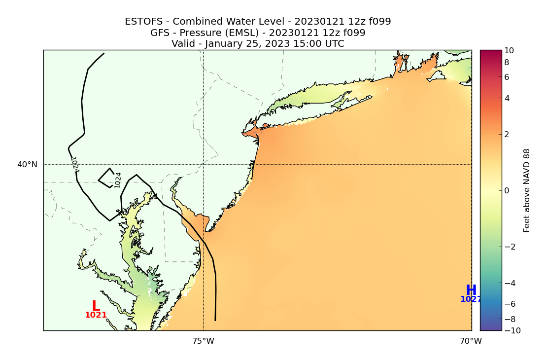 ESTOFS 99 Hour Total Water Level image (ft)