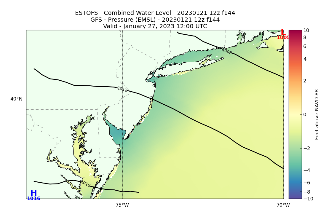 ESTOFS 144 Hour Total Water Level image (ft)