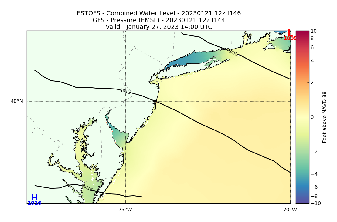 ESTOFS 146 Hour Total Water Level image (ft)