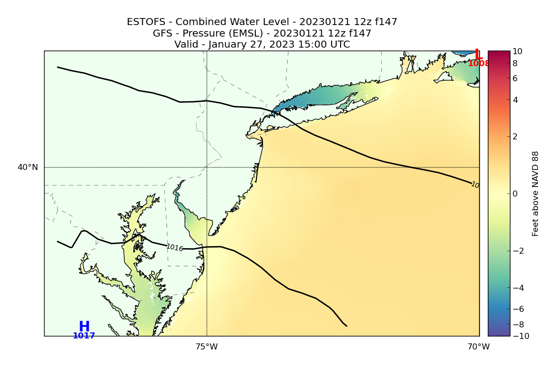 ESTOFS 147 Hour Total Water Level image (ft)