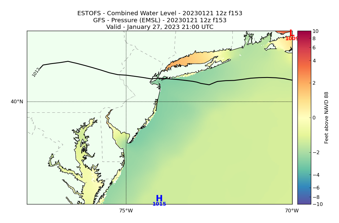 ESTOFS 153 Hour Total Water Level image (ft)