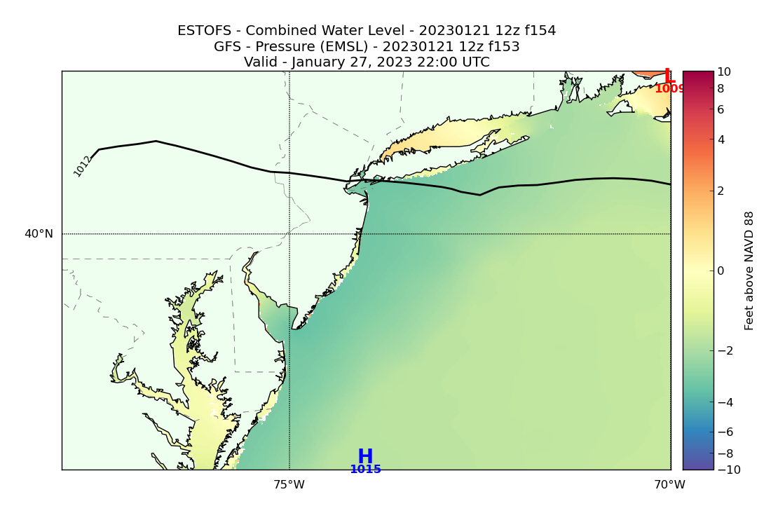 ESTOFS 154 Hour Total Water Level image (ft)