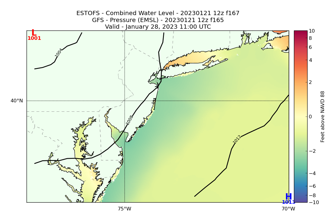 ESTOFS 167 Hour Total Water Level image (ft)
