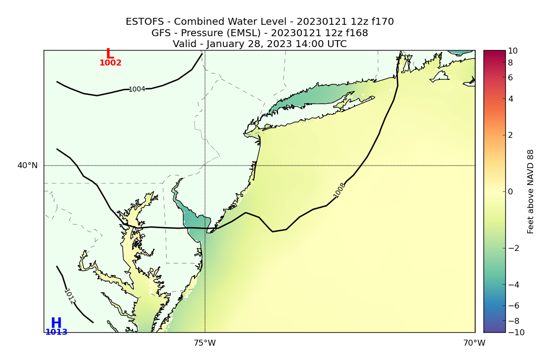 ESTOFS 170 Hour Total Water Level image (ft)