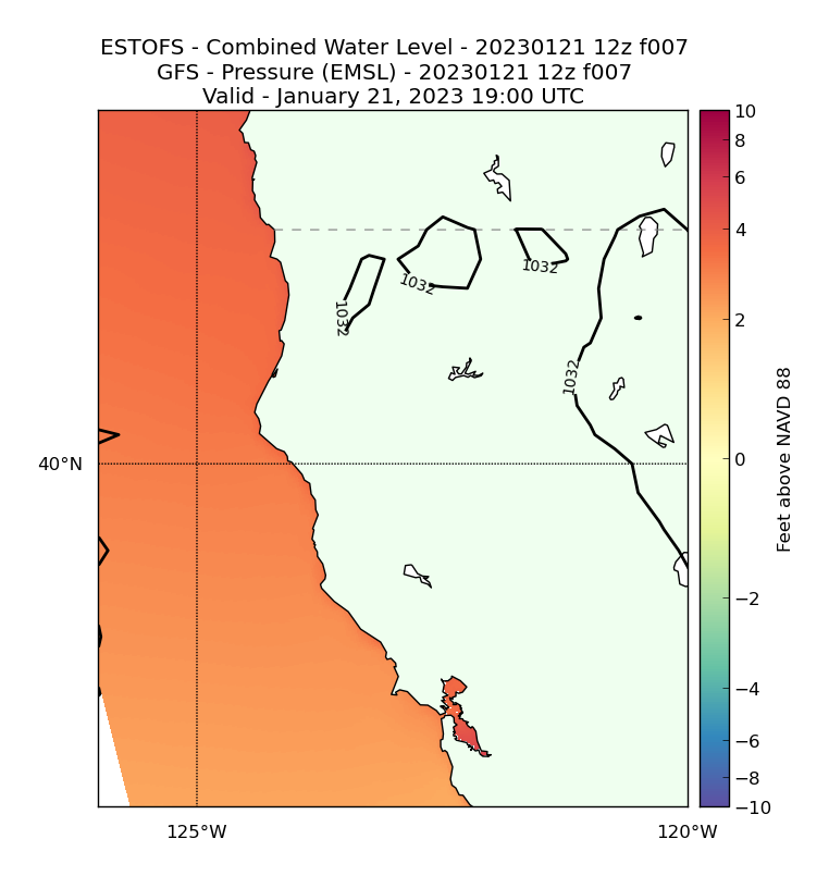 ESTOFS 7 Hour Total Water Level image (ft)