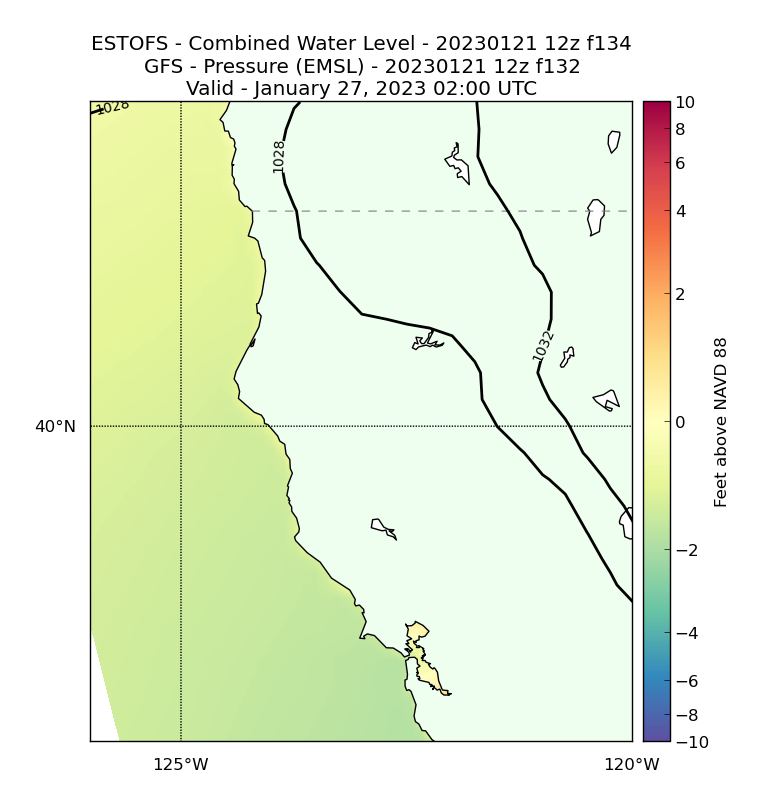 ESTOFS 134 Hour Total Water Level image (ft)