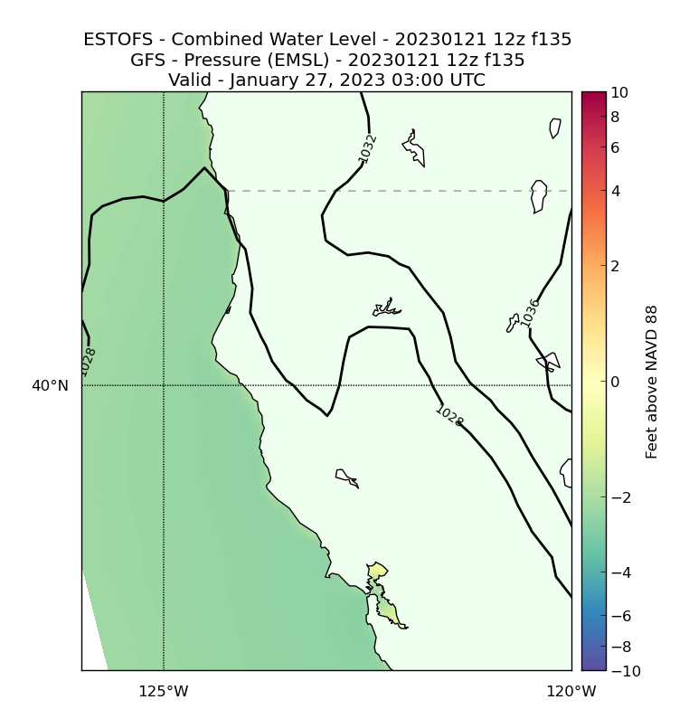 ESTOFS 135 Hour Total Water Level image (ft)