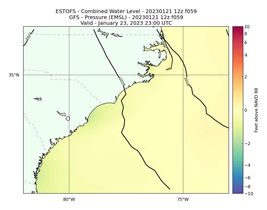 ESTOFS 59 Hour Total Water Level image (ft)