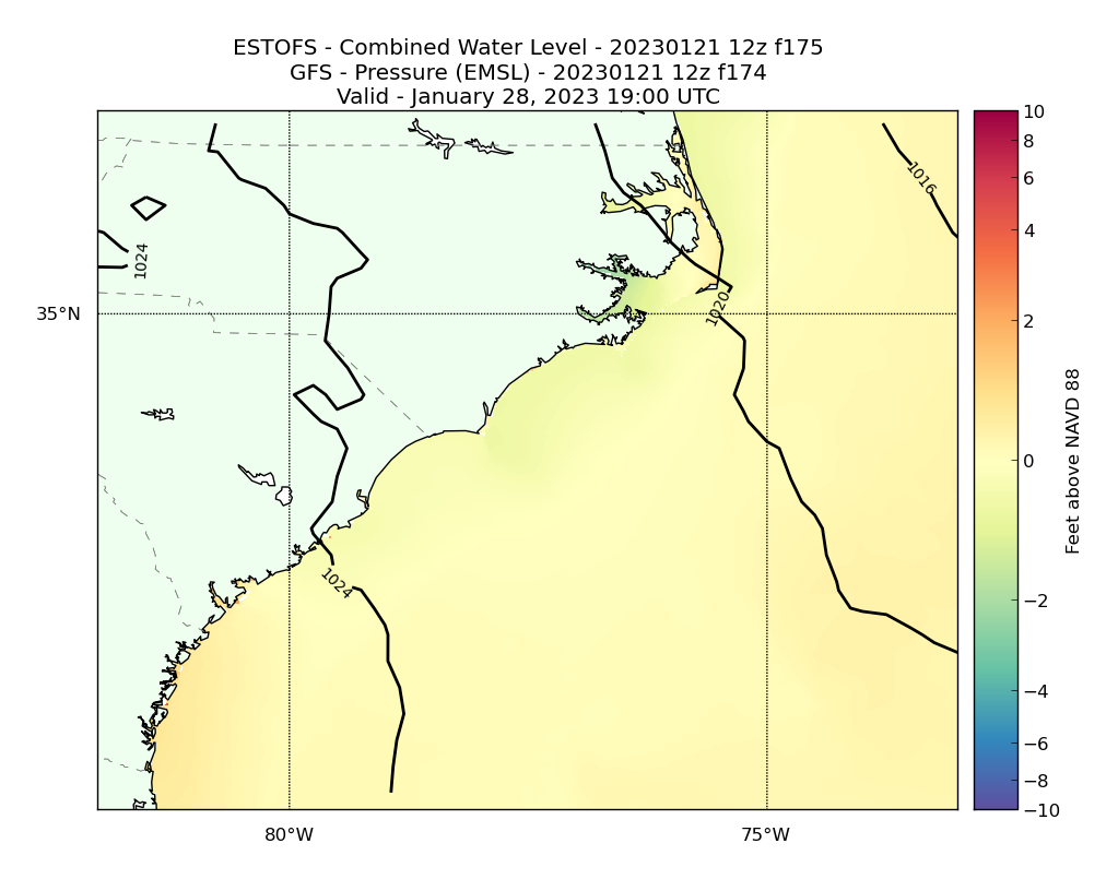 ESTOFS 175 Hour Total Water Level image (ft)