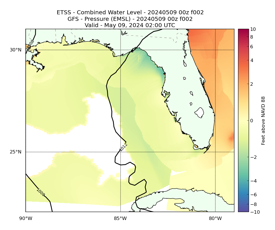 ETSS 2 Hour Total Water Level image (ft)