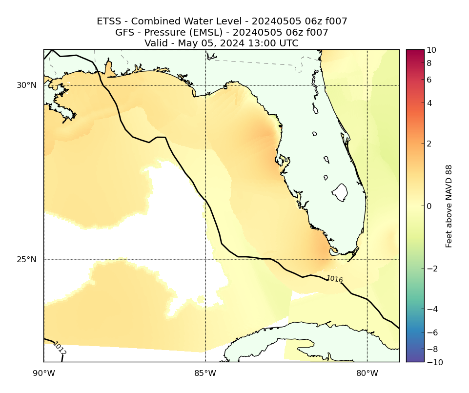 ETSS 7 Hour Total Water Level image (ft)